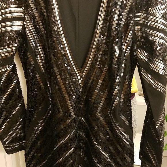 express patterned sequin mini dress